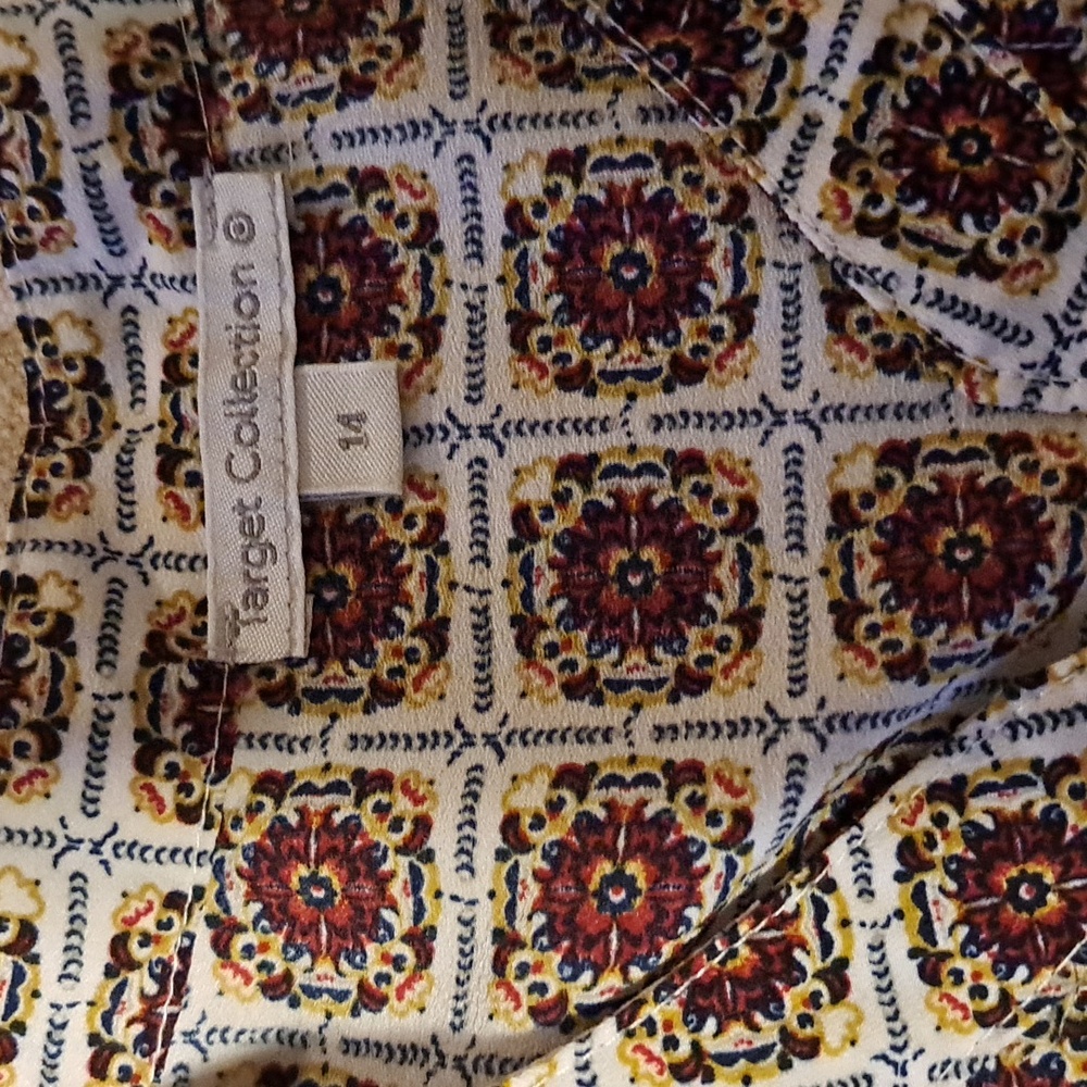 Target Collection Bohemianl Pattern Blouse Size 14 - Picture 2 of 7